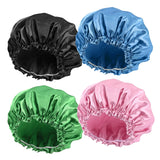 EcoSilk Shower Caps 4 Pack - Waterproof & Reusable